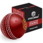 Soft Rubber Cricket Ball for Practice | Outdoor & Indoor Cricket Ball with Soft Core & Stitched Seam | Realistic Feel, True Bounce & Swing for Practice, Coaching, Honing Skills & Family Fun (1-RED)