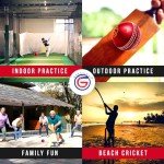 Soft Rubber Cricket Ball for Practice | Outdoor & Indoor Cricket Ball with Soft Core & Stitched Seam | Realistic Feel, True Bounce & Swing for Practice, Coaching, Honing Skills & Family Fun (1-RED)