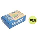 Cosco Cricket Normal Force Leather Tennis Ball (Yellow) -Pack of 6