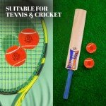 Mozi Sports Cricket Tennis Balls- Heavy Rubber Tennis Balls for Cricket Play Weight 120gm (Orange)