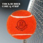 Mozi Sports Cricket Tennis Balls- Heavy Rubber Tennis Balls for Cricket Play Weight 120gm (Orange)