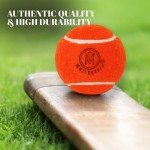 Mozi Sports Cricket Tennis Balls- Heavy Rubber Tennis Balls for Cricket Play Weight 120gm (Orange)