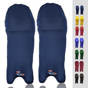 Bratla Cricket Batting Pads Covers, Navy Blue Covers for Cricket Pads for Men Batting Color Fit Neatly on Legguards Easily Put On