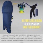 Bratla Cricket Batting Pads Covers, Navy Blue Covers for Cricket Pads for Men Batting Color Fit Neatly on Legguards Easily Put On