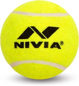 Nivia Hard Tennis Ball for Baseball/Cricket and Tennis, Yellow