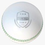 ONEGlobal Select Leather Cricket Ball | 100% Handcrafted, 156g - 5.5oz, 4-Piece Construction | Ideal for T20, Net Practice, Training etc. (White, 1 Pack)