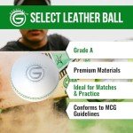 ONEGlobal Select Leather Cricket Ball | 100% Handcrafted, 156g - 5.5oz, 4-Piece Construction | Ideal for T20, Net Practice, Training etc. (White, 1 Pack)