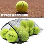 Magicorange Tennis Balls, 12 Pack Advanced Training Tennis Balls Practice Balls, Come with Mesh Bag for Easy Transport, Good for Beginner Training Ball