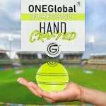ONEGlobal Incrediball Soft Practice Cricket Ball | Outdoor & Indoor Soft Rubber Cricket Ball with Core & Stitched Seam | for Honing Skills & Family Fun (1-Fluoro Yellow)
