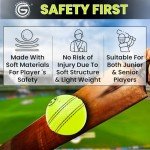 ONEGlobal Incrediball Soft Practice Cricket Ball | Outdoor & Indoor Soft Rubber Cricket Ball with Core & Stitched Seam | for Honing Skills & Family Fun (1-Fluoro Yellow)
