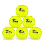 Bratla Wind Cricket Balls - Soft Training Practice Cricket Air Balls for Coaching Indoor & Outdoor - Blue Orange Neon/Yellow Pack of 6 (Blue)