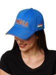 India Cricket Cap - Blue Wave Design