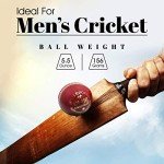 Mozi Sports Men Hand Stitched Club County Cricket Ball Grade A Senior Official Balls Pack of 6 Weight 5.5oz (Red)