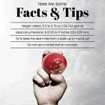 Mozi Sports Men Hand Stitched Club County Cricket Ball Grade A Senior Official Balls Pack of 6 Weight 5.5oz (Red)