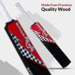 Sportaxis Black Popular Willow Cricket Bat for Beginners, Professional Players- Wooden, Lightweight, Durable- Ideal for Training, Practice