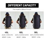 MIER Large Duffel Backpack Sports Gym Bag with Shoe Compartment, Heavy Duty and Water Resistant, Black, 60L