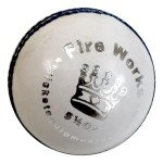 CE Fireworks White Leather Cricket Ball by Cricket Equipment USA (5.5 Ozs, Fireworks White)
