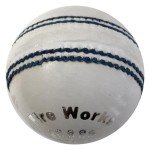 CE Fireworks White Leather Cricket Ball by Cricket Equipment USA (5.5 Ozs, Fireworks White)