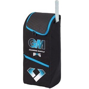 Gunn & Moore GM Diamond Duffle Cricket Premium Bag, Full Size, Black - Blue Color, with a Separate bat Compartment