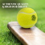 Mozi Sports Cricket Tennis Balls- Heavy Rubber Tennis Balls for Cricket Play Weight 120gm (Yellow)