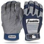 Franklin Sports MLB CFX Pro Baseball Batting Gloves - Gray/Navy - Adult Large
