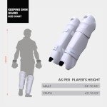 moonwalkr Cricket Wicket Keeping Shin Guards Cricket Guard for Keeper's Height (5'4"-6'6") Wicket Keeping Pads Super Slim Gear Comes with a 3-inch Strap (White, Adult)