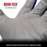 Franklin Sports MLB CFX Pro Baseball Batting Gloves - Gray/Navy - Adult Large