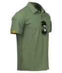 ZITY Mens Polo Shirt Short Sleeve Sports Tactical T-Shirt Athletic Golf Polos Daily Casual Stylish Collared Shirts for Men Green Large