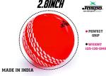 jaspo Synthetic Rubber T-20 Plus Practice Cricket Ball Wind Balls 125-130 GMS for - Indoor Outdoor Street Beach Cricket Red