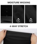 ZITY Mens Golf Shirt Short Sleeve Sport Moisture Wicking Performance Print Golf Polo Shirts for Men Collared Casual T-Shirt Black Orange X-Large