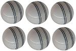 ADVIK Enterprises Leather Cricket Ball White Color A Grade | Hard and Seasoned Hand Stitched No Stamp for Indoor and Outdo or Practice Cricket Balls-4 Piece (3)