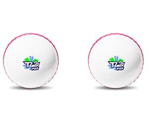 jaspo T-20 Plus Practice PVC Cricket Ball Wind Balls 125-130 GMS for - Indoor Outdoor Street Beach Cricket Pack of 2 White