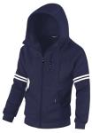 Chrisuno Men's Boy Zipper Slim Fit Hoodie Jackets Outwear Windbreakers Cricket Clothing Navy S