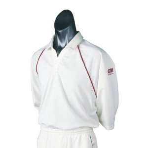 Gunn & Moore 5 Teknik Maroon Sleeve Cricket Shirt