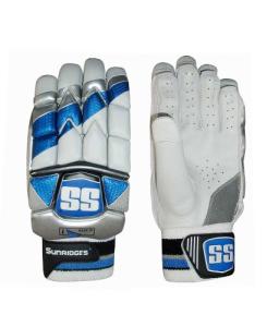 SS Hitech Men's Rh Batting Gloves (White/Blue)