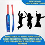 Cricket Best Buy CBB Cricket Kit - Blue Plastic Cricket Set for Kids & Adult for Beach & Backyard, Cricket Bat and Ball Set Contain Cricket Bat, Cricket Ball & Carry Bag Size 3