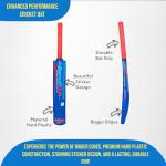 Cricket Best Buy CBB Cricket Kit - Blue Plastic Cricket Set for Kids & Adult for Beach & Backyard, Cricket Bat and Ball Set Contain Cricket Bat, Cricket Ball & Carry Bag Size 3