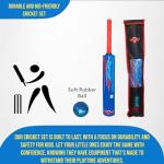 Cricket Best Buy CBB Cricket Kit - Blue Plastic Cricket Set for Kids & Adult for Beach & Backyard, Cricket Bat and Ball Set Contain Cricket Bat, Cricket Ball & Carry Bag Size 3