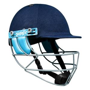 Shrey Match 3.0 Steel Cricket Helmet Better Protection and Cushioning | Comfortable Fit (Navy, Small)