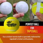 Bratla Pro Tennis Balls for Cricket - Lightweight Cricket Ball Tennis Ball for Tape Ball Cricket Bat (Pack of 6)