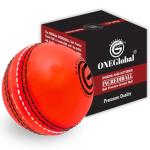 Soft Rubber Cricket Ball for Practice | Outdoor & Indoor Practice Cricket Ball with Core & Stitched Seam | Realistic Feel, True Bounce & Swing for Practice, Honing Skills & Family Fun (1-Orange)
