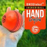 Soft Rubber Cricket Ball for Practice | Outdoor & Indoor Practice Cricket Ball with Core & Stitched Seam | Realistic Feel, True Bounce & Swing for Practice, Honing Skills & Family Fun (1-Orange)