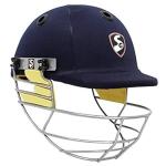 SG BLAZETECH Cricket Helmet | Navy Blue | Size: Extra Large | for Men & Boys | Adjustable Steel Grill | Back Support Strap | Lightweight Approx 450g
