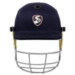 SG BLAZETECH Cricket Helmet | Navy Blue | Size: Extra Large | for Men & Boys | Adjustable Steel Grill | Back Support Strap | Lightweight Approx 450g