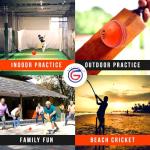 Soft Rubber Cricket Ball for Practice | Outdoor & Indoor Practice Cricket Ball with Core & Stitched Seam | Realistic Feel, True Bounce & Swing for Practice, Honing Skills & Family Fun (1-Orange)