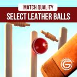 ONEGlobal Select Leather Cricket Ball | 100% Handcrafted, 156g - 5.5oz, 4-Piece Construction | Ideal for T20, Net Practice, Training etc. (Red, 1 Pack)