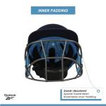 Reebok Master Blaster Cricket Helmet (Fixed Steel Grill) Lightweight, Multicolor (Large)