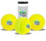 jaspo T20 Plus Practice Cricket Balls Pack of 3 for Indoor Outdoor Play,Weight 125-1 30 GMS, Colour Yellow, Synthetic Rubber Material