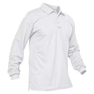 MAGCOMSEN Polo Shirts for Men Long Sleeve Mens Golf Shirts T Shirts Fishing Shirts Work Shirts for Men Casual Shirts Summer Shirts Golf Polo Shirts for Men White