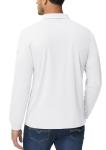 MAGCOMSEN Polo Shirts for Men Long Sleeve Mens Golf Shirts T Shirts Fishing Shirts Work Shirts for Men Casual Shirts Summer Shirts Golf Polo Shirts for Men White